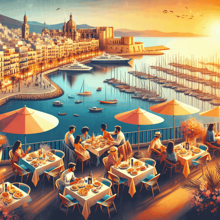 Come en terrazas con vistas al puerto de Alicante.