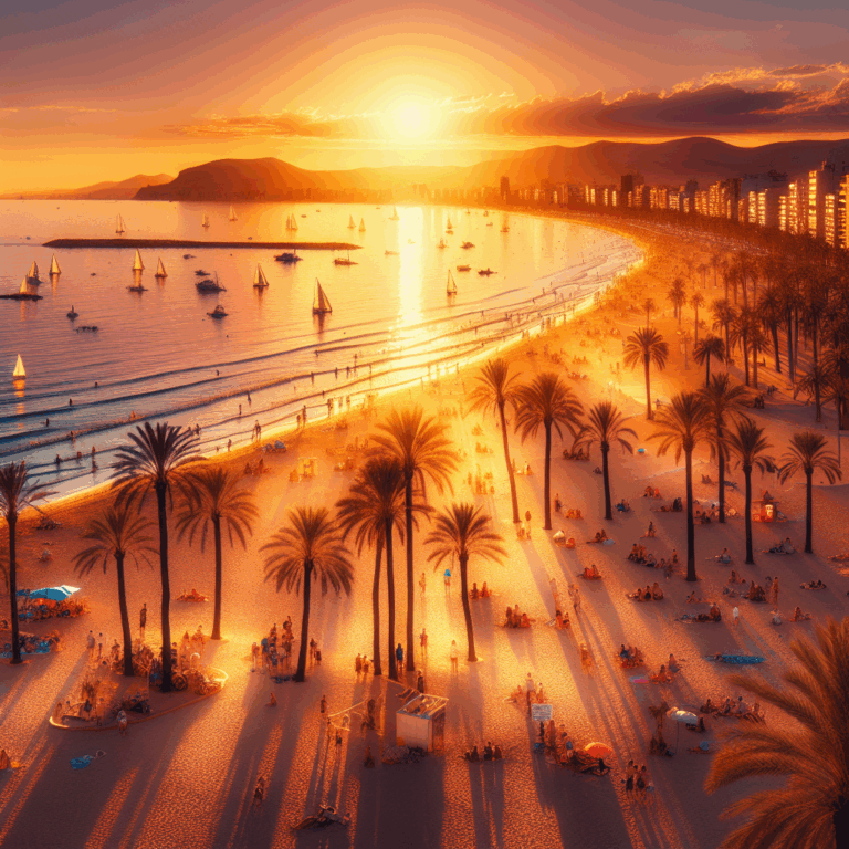 Tomar el sol en la Playa del Postiguet en Alicante