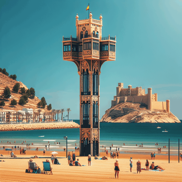 Subir en ascensor al castillo desde la playa en Alicante